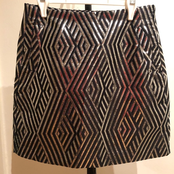 Joe fresh silver and black patterned skirt - Picture 1 of 3